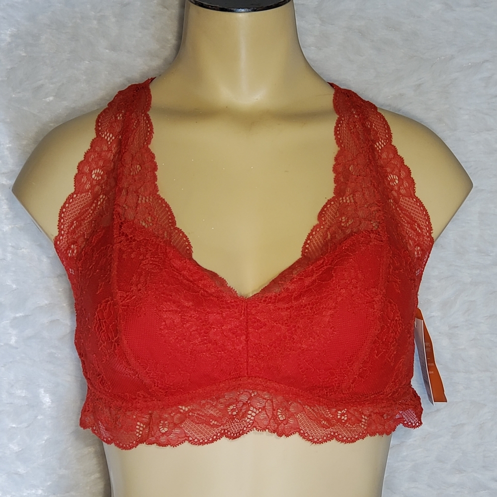Red Lace Racerback Bralette